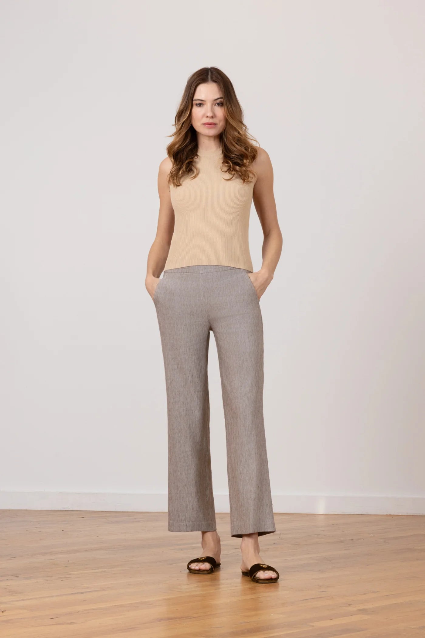 Grace Linen Denim Mushroom