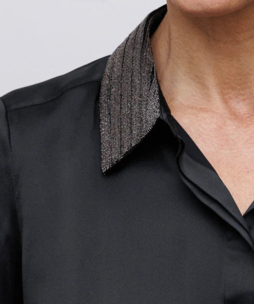 Go Le Blouse Beaded Collar