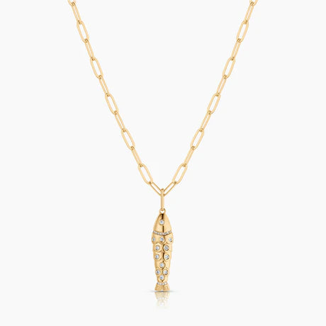 Goldie Pave Fish Charm