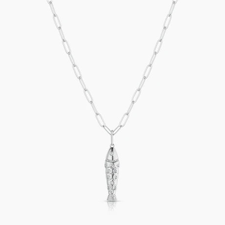 Goldie Pave Fish Charm