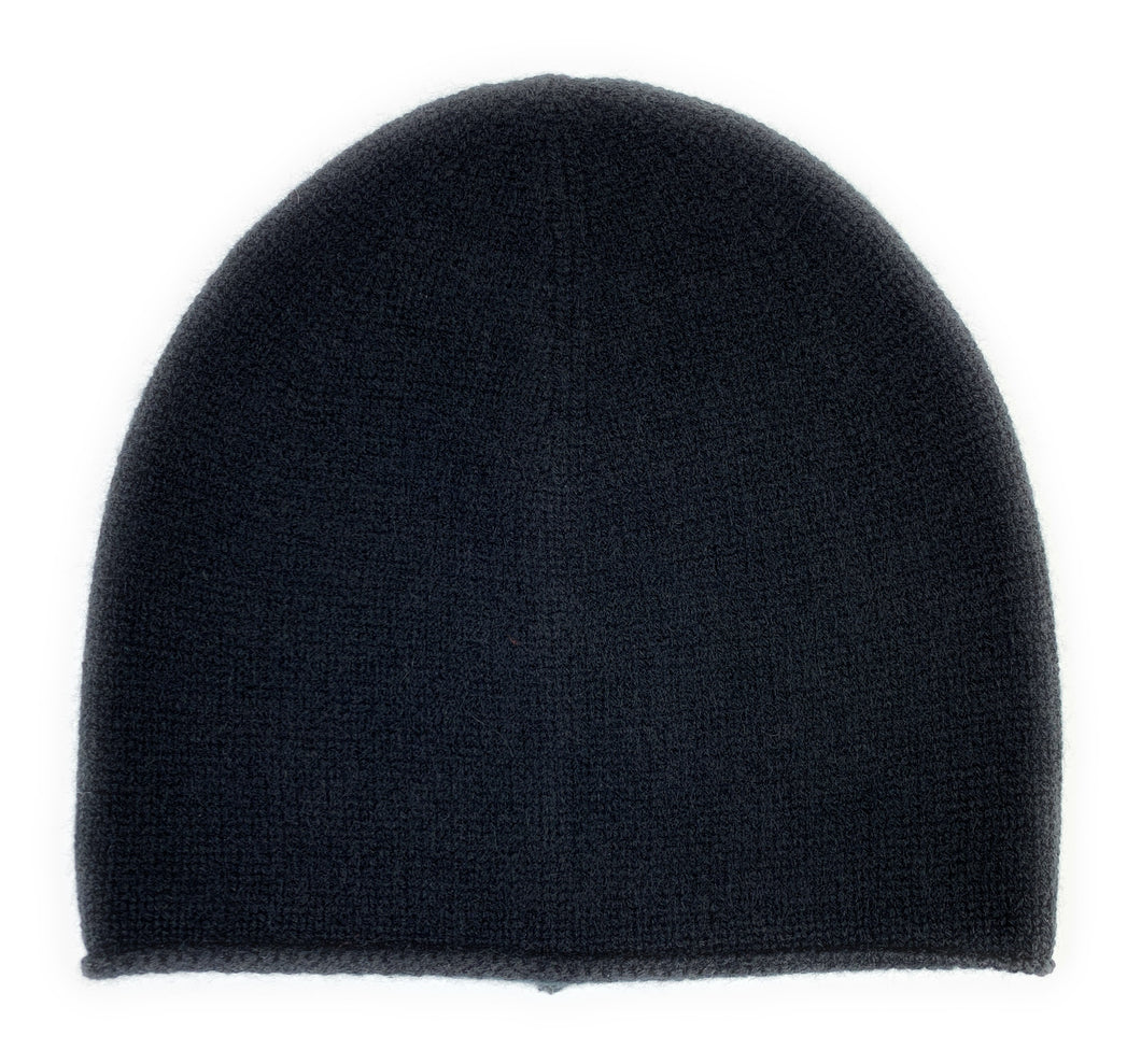 Boiled Cashmere Rolled Edge Beanie