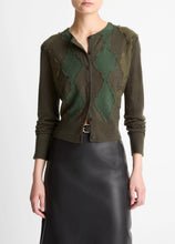Load image into Gallery viewer, Hand Cut Argyle Cardigan
