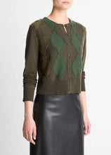 Load image into Gallery viewer, Hand Cut Argyle Cardigan
