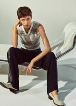 Load image into Gallery viewer, Mid Rise Placed Stripe Pull on Pant
