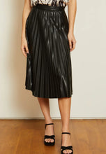 Load image into Gallery viewer, Annette Black Vegan Leather Skirt
