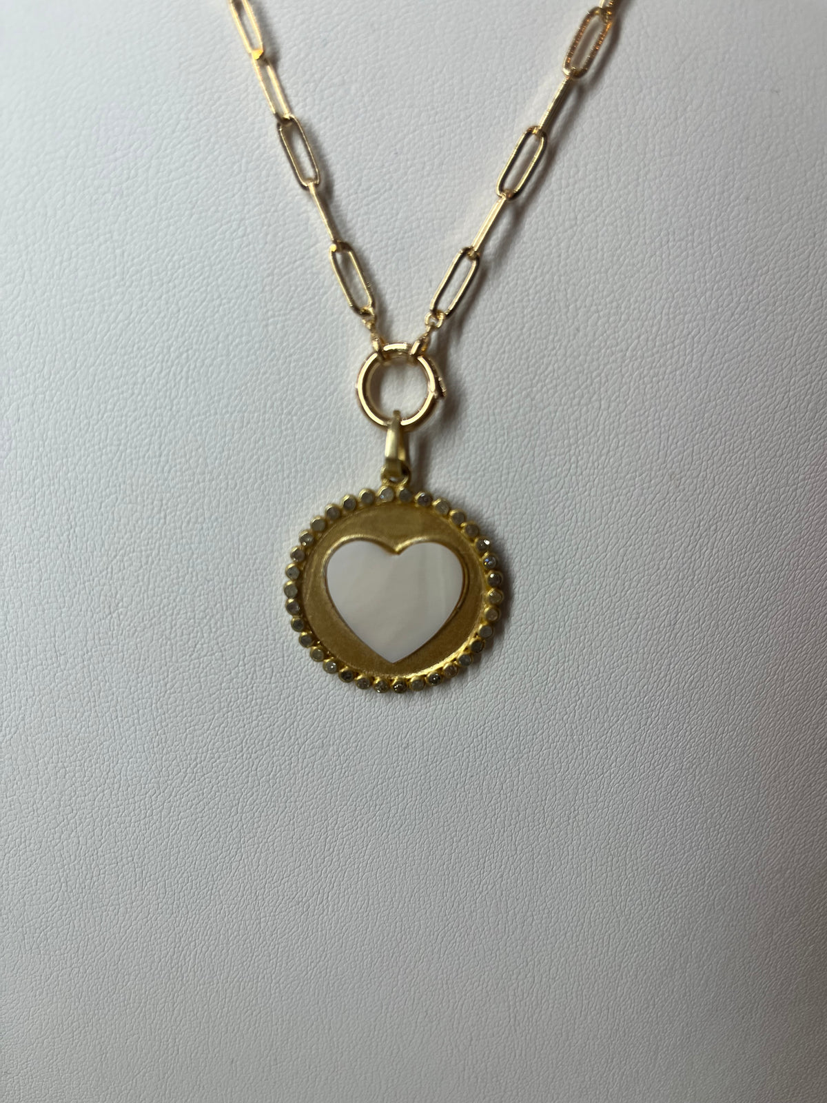 Mother of Pearl Heart Charm