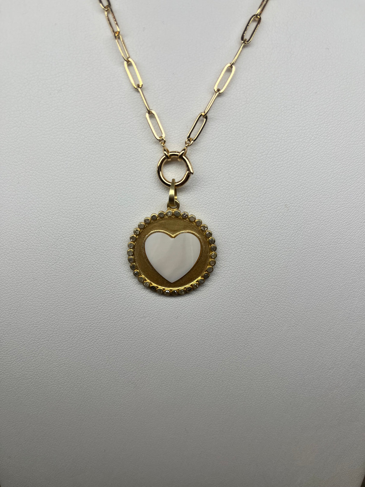 Mother of Pearl Heart Charm