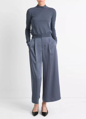 Italian Cotton Blend Double Layer Turtle Neck