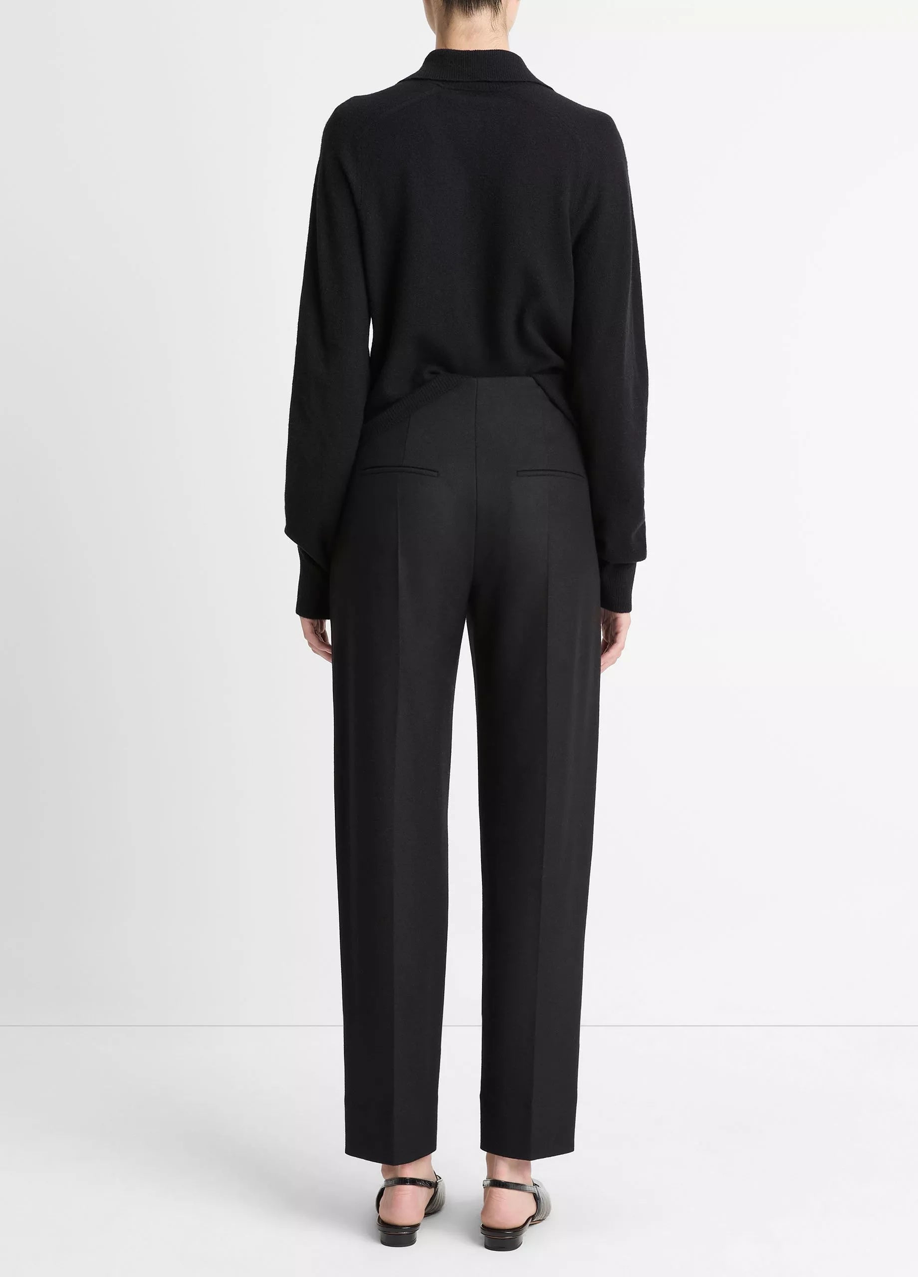 High Waist Tailored Carrot Trouser