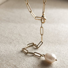 Load image into Gallery viewer, Lea Pearl Lariat Necklace

