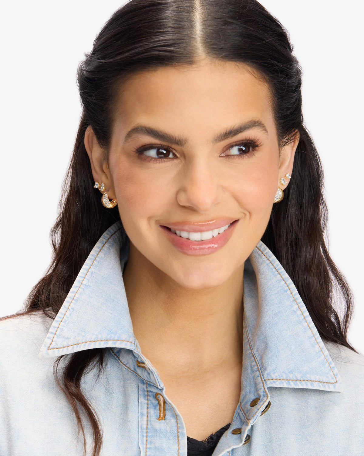 Lil' Norah Split Pavé Earrings