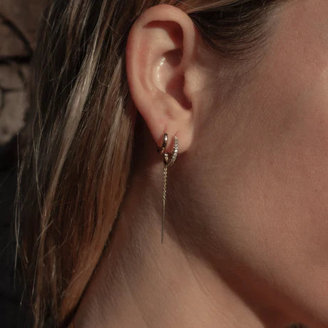 Lila Pave Threader Earrings