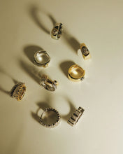 Load image into Gallery viewer, The Luna Bezel Hoops
