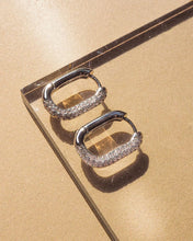 Load image into Gallery viewer, Pave Chain Link Huggies
