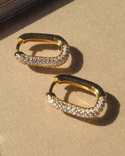 Load image into Gallery viewer, Pave Chain Link Huggies
