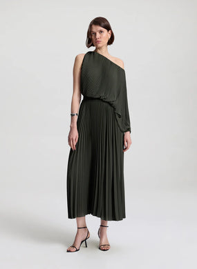 Mara Pleated Midi Dress