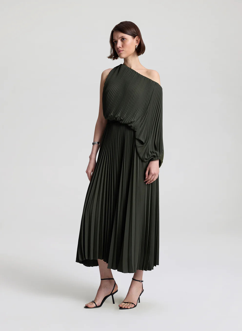 Mara Pleated Midi Dress