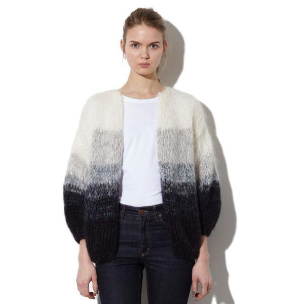 Mohair Ombre Bomber Cardigan