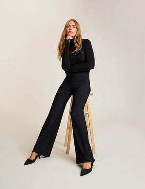 Neoprene CEO Stripe Wide Leg Pant