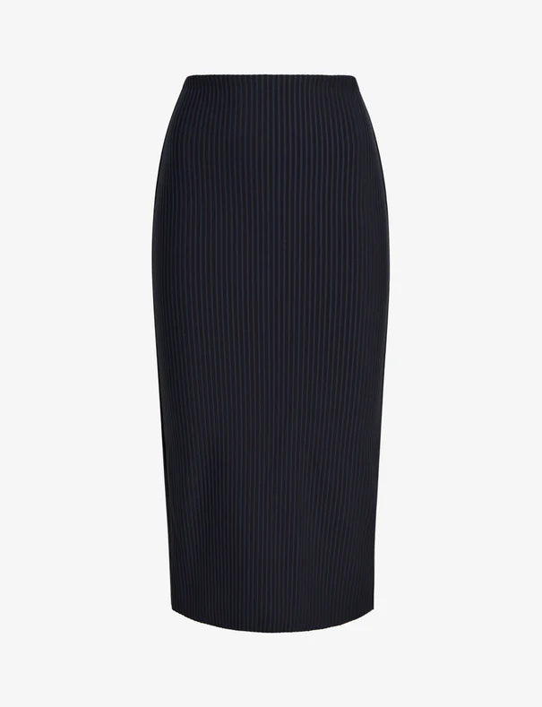 Neoprene Stripe Pencil Skirt