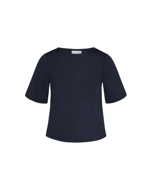 Ponte Knit Short Sleeve Top