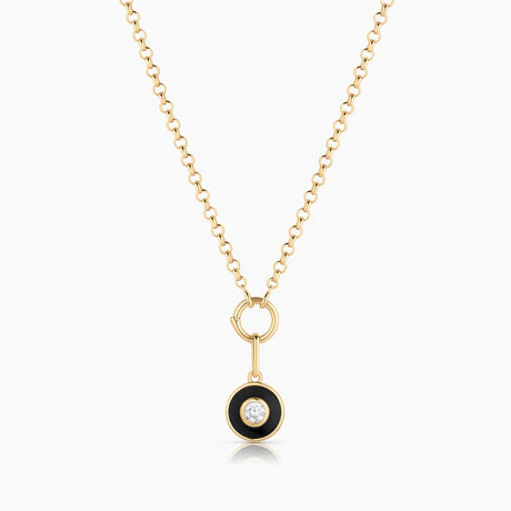 Olivet Black Enamel Charm