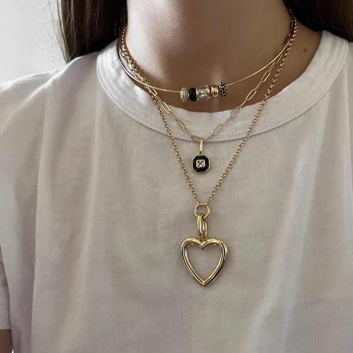 Florence Black Enamel Charm