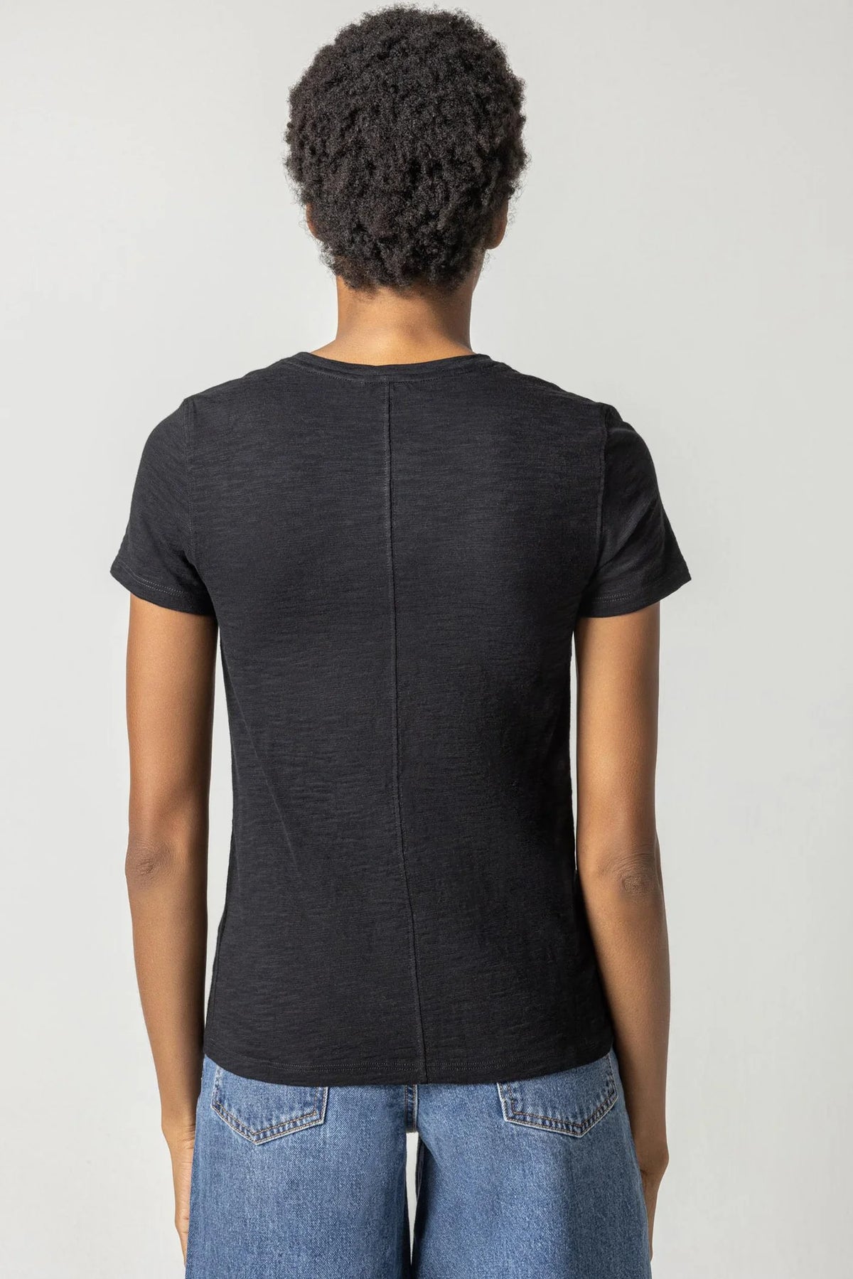 Short Sleeve Back Seam Crewneck