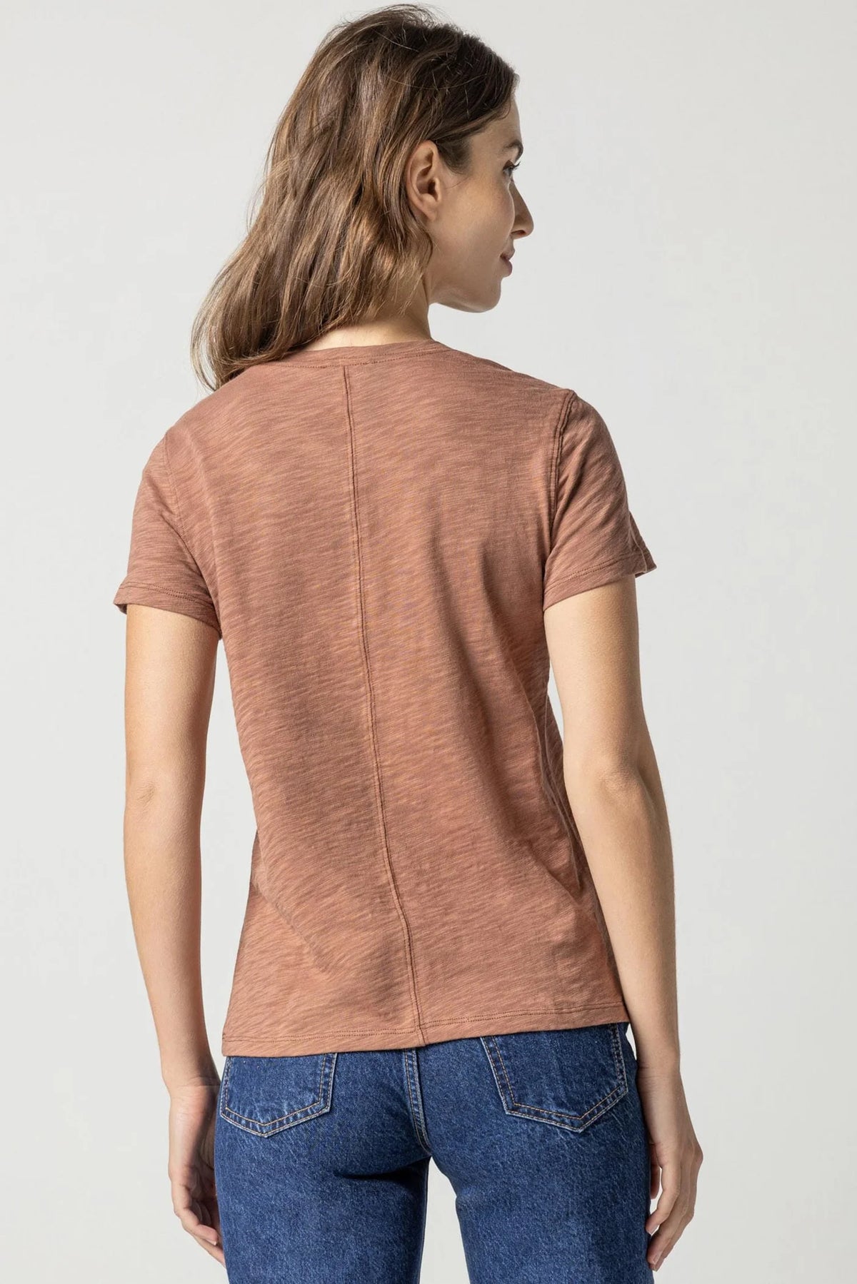 Short Sleeve Back Seam Crewneck