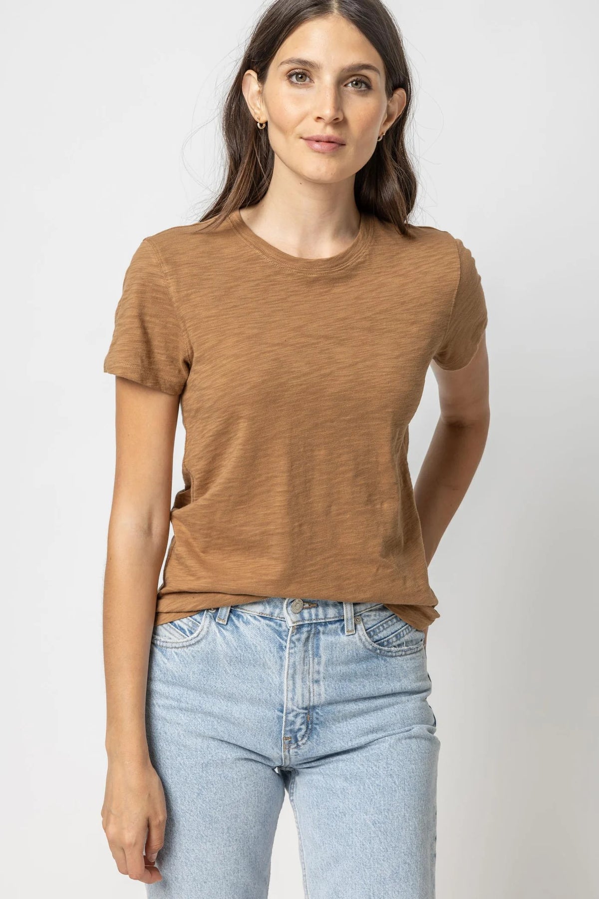 Short Sleeve Back Seam Crewneck