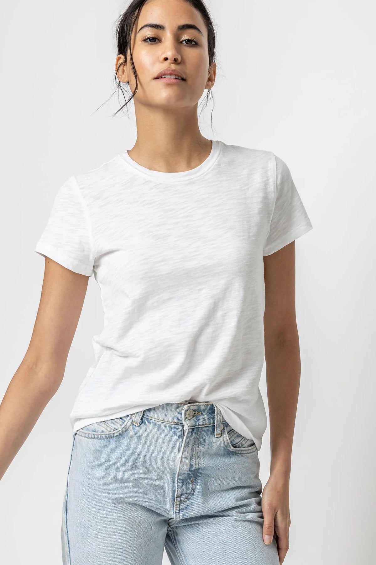 Short Sleeve Back Seam Crewneck