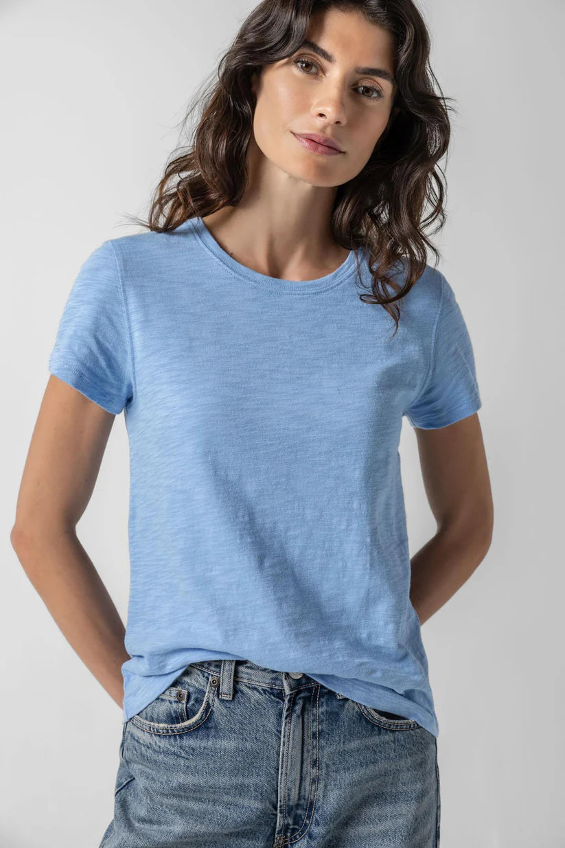 Short Sleeve Back Seam Crewneck