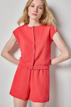 Load image into Gallery viewer, Textured Terry Sleeveless Cardigan
