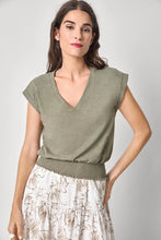 Load image into Gallery viewer, Smocked Hem V-Neck
