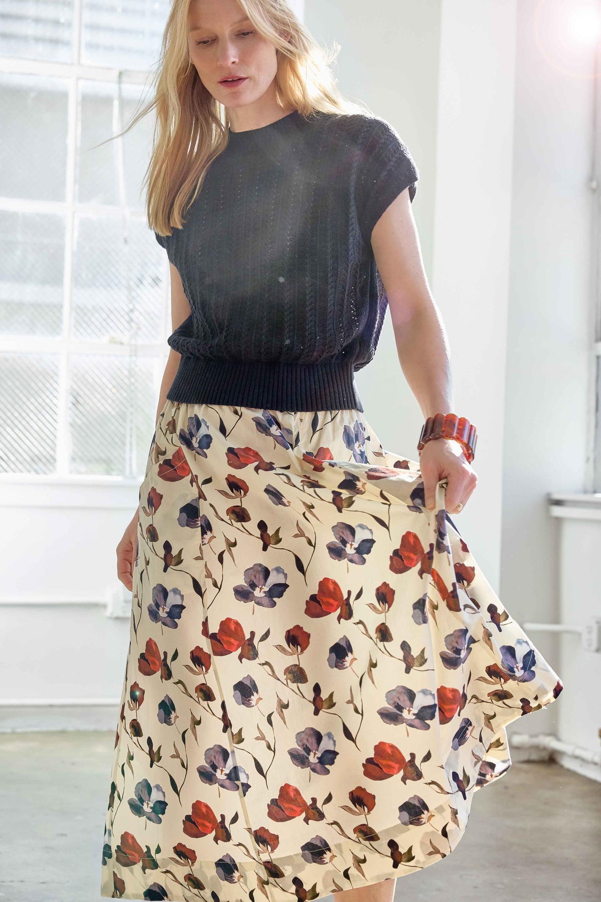 Novelty Stitch Wedge Sweater