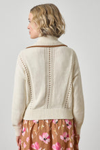 Load image into Gallery viewer, Contrast Collar Zip Cardigan
