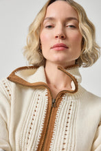 Load image into Gallery viewer, Contrast Collar Zip Cardigan
