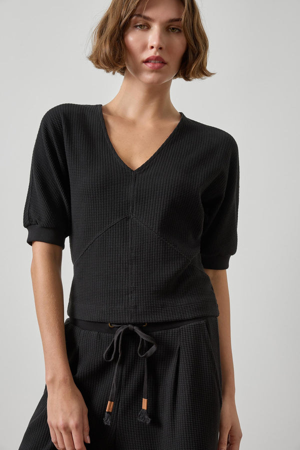 Seamed V-Neck Top