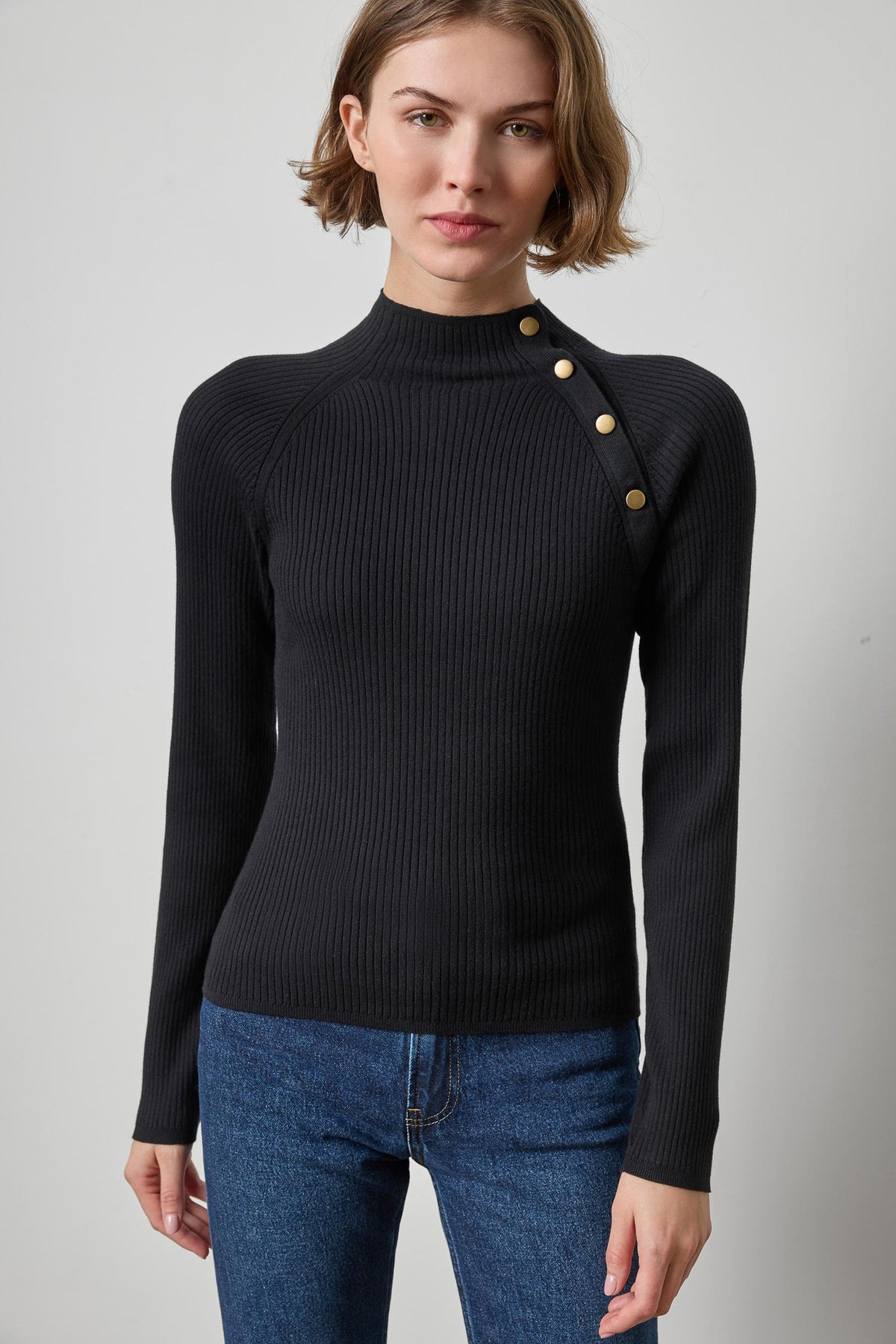 Button Neck Sweater