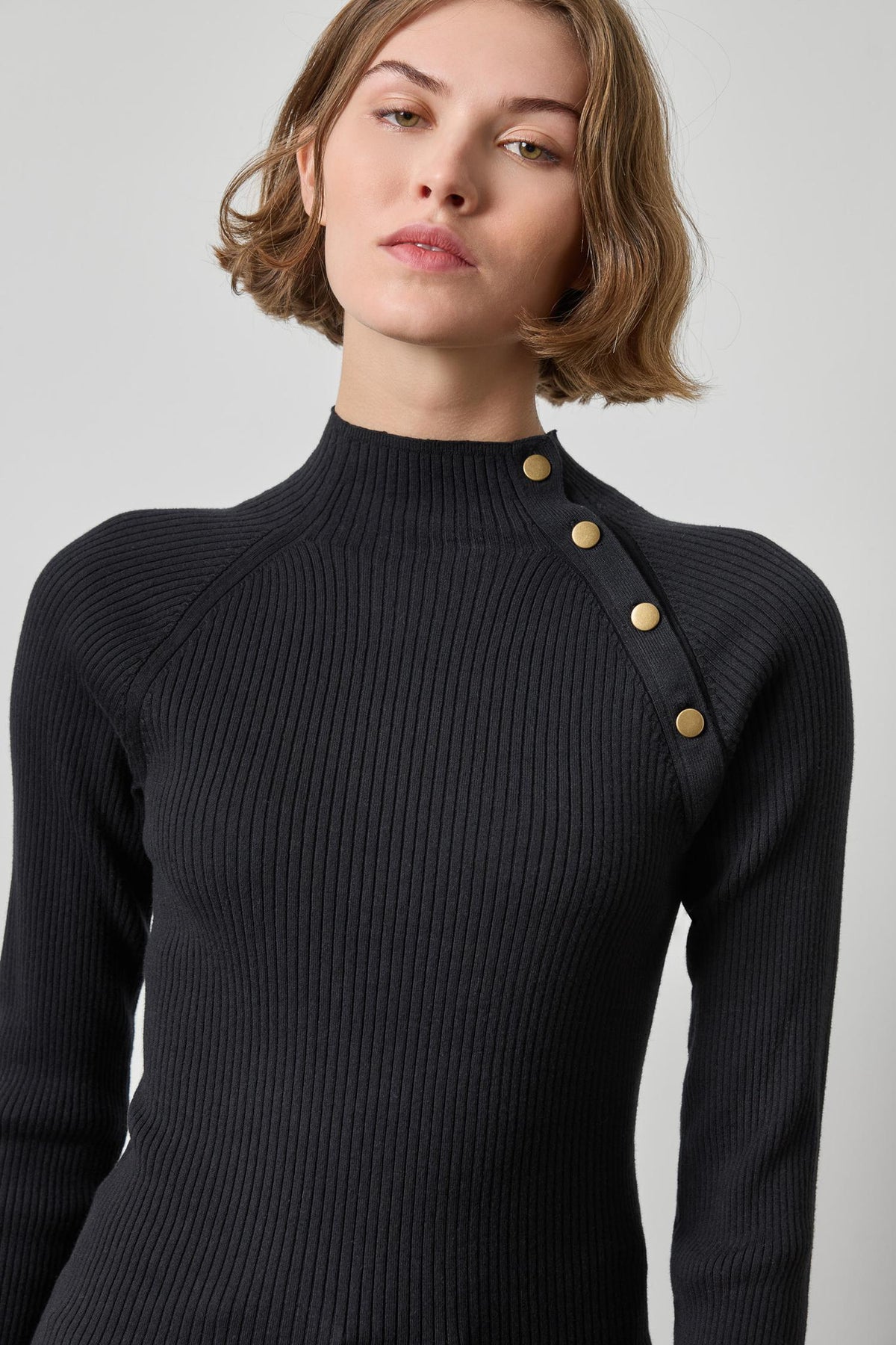 Button Neck Sweater