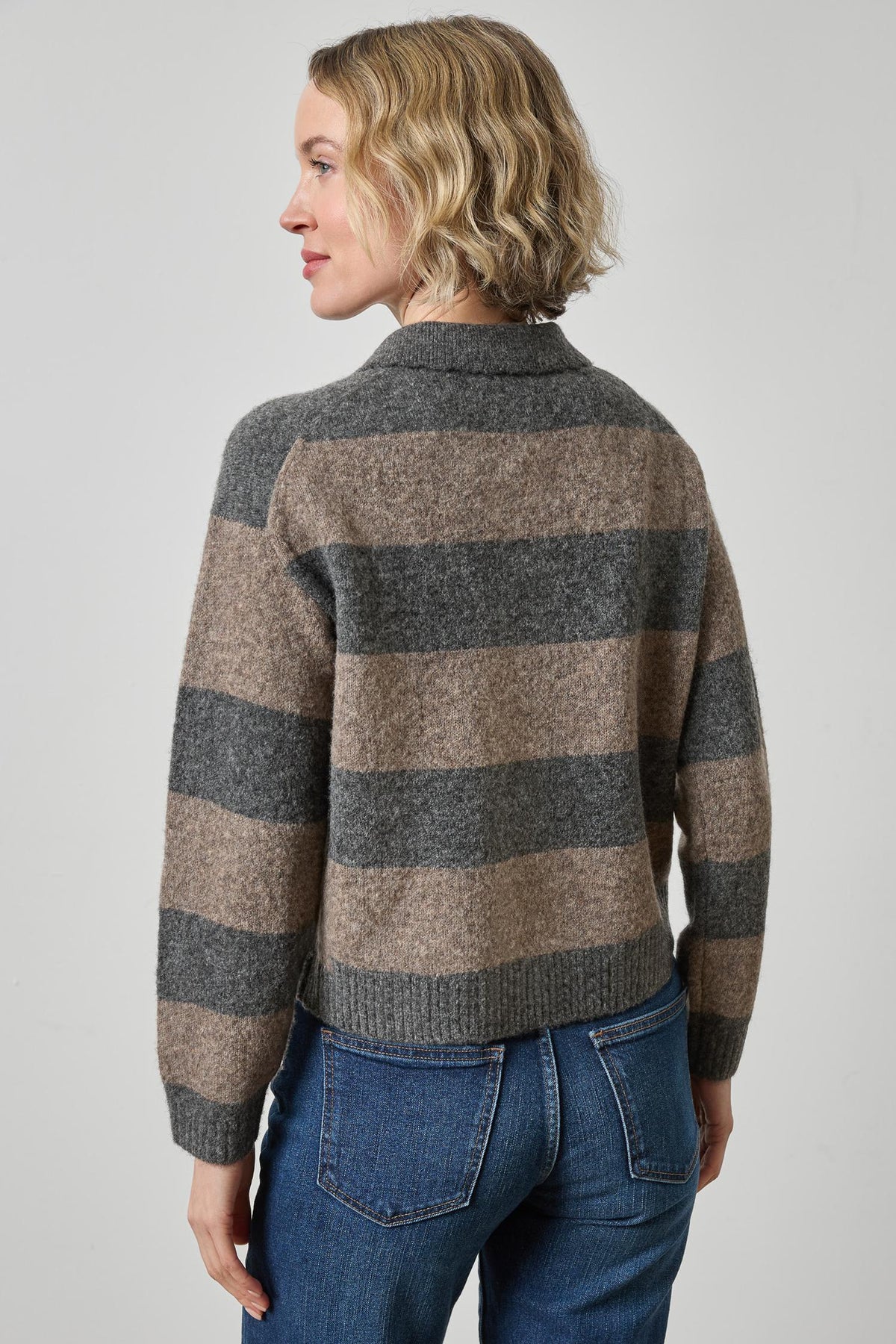 Striped Polo Sweater