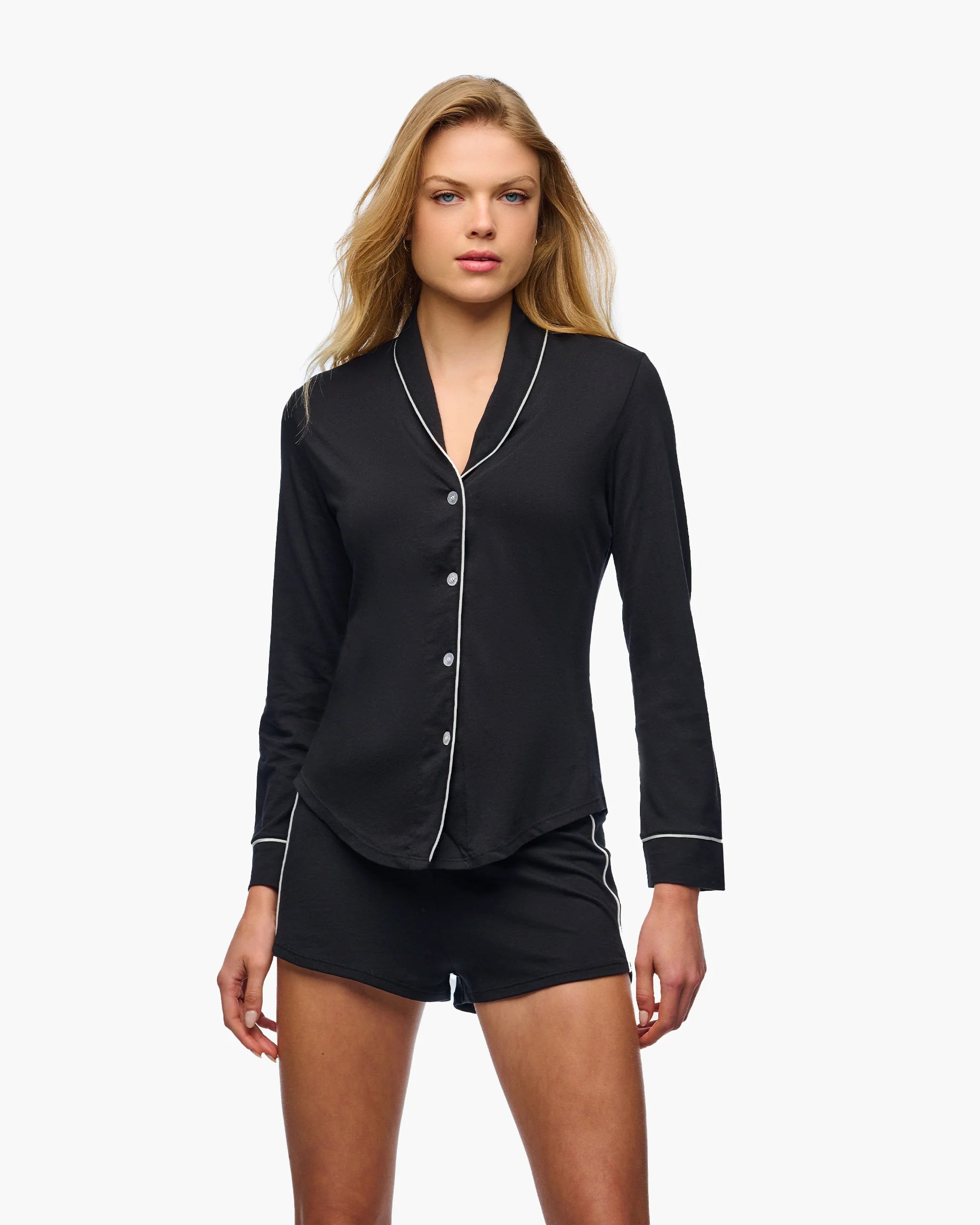 Pima Lusso Long Sleeve Top & Boxer Set