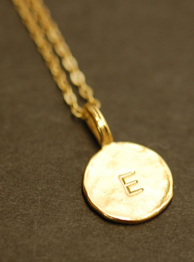 Gold Hand Stamp Necklace
