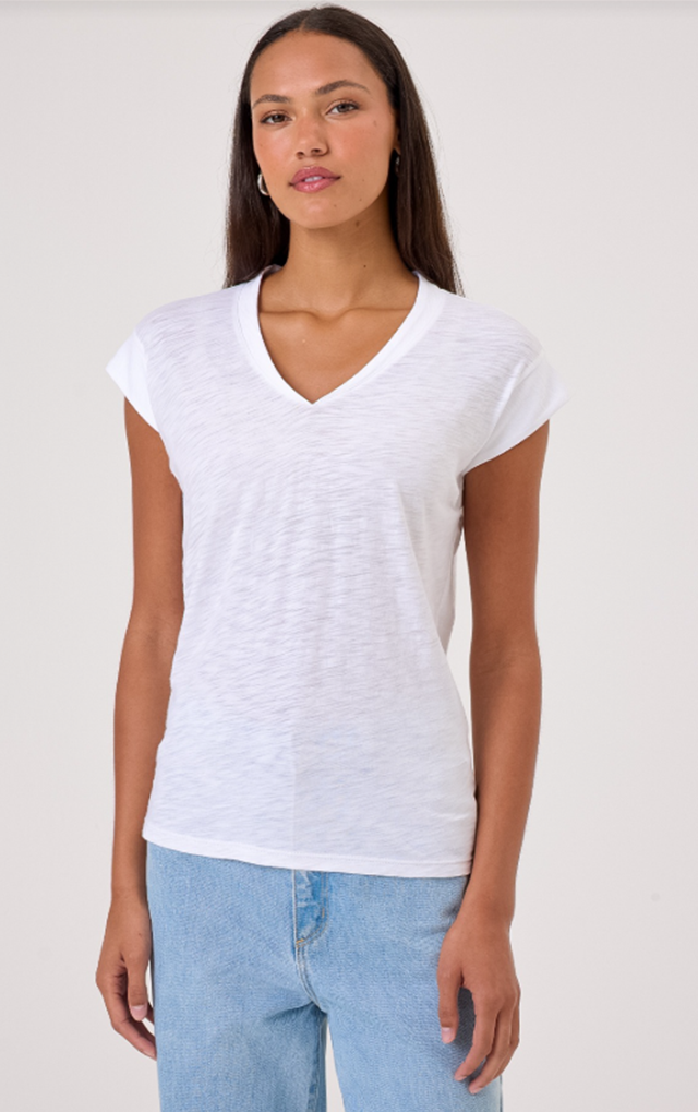 Serenity Cap Sleeve V-Neck Tee