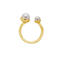 Load image into Gallery viewer, Riviera Double Pearl Ring
