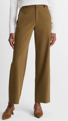 Mid Rise Faux Leather Pants