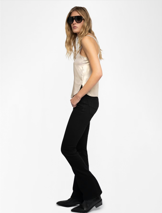 Tarys Gold Satin Tank Top