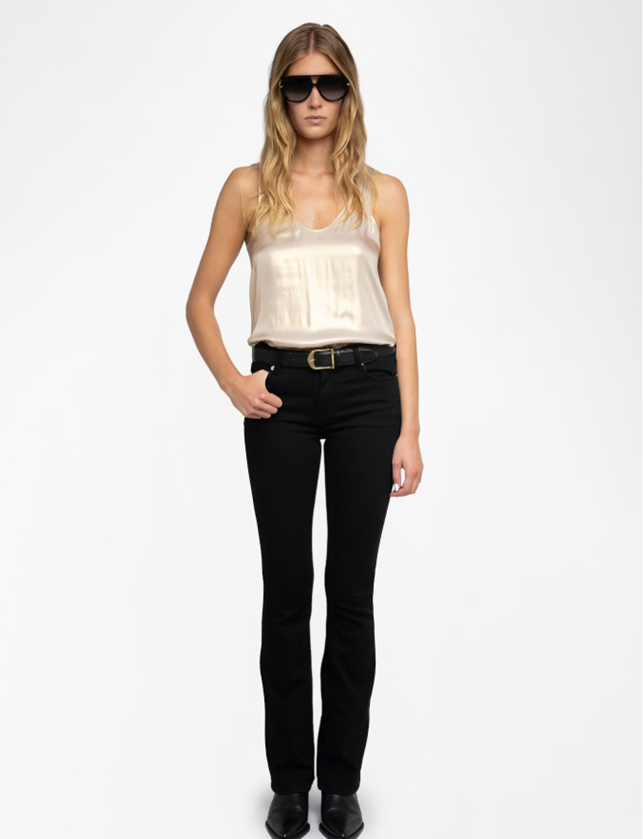 Tarys Gold Satin Tank Top