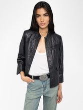 Load image into Gallery viewer, Veryn Crinkled Leather Blazer
