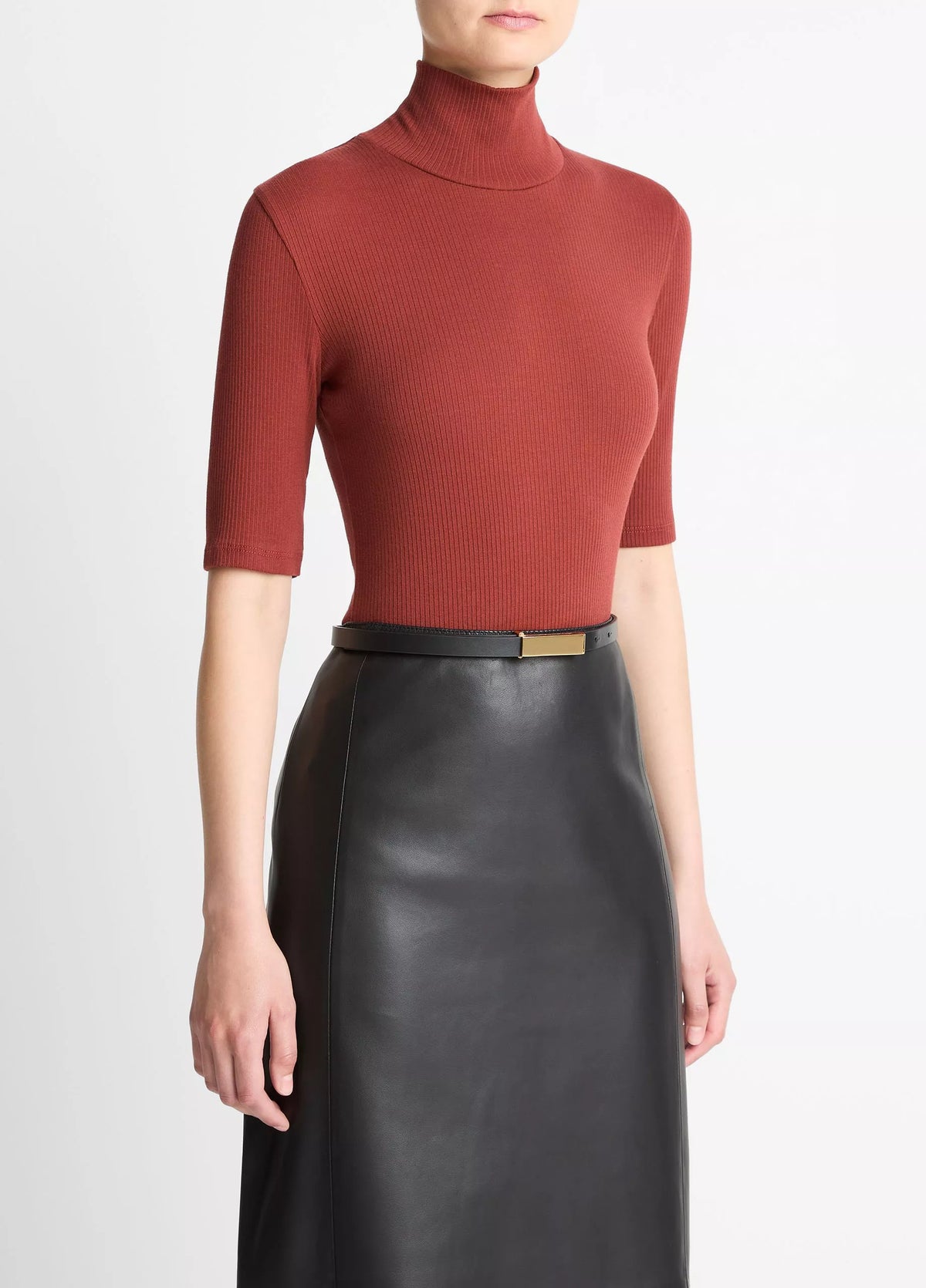 Elbow Sleeve Turtleneck